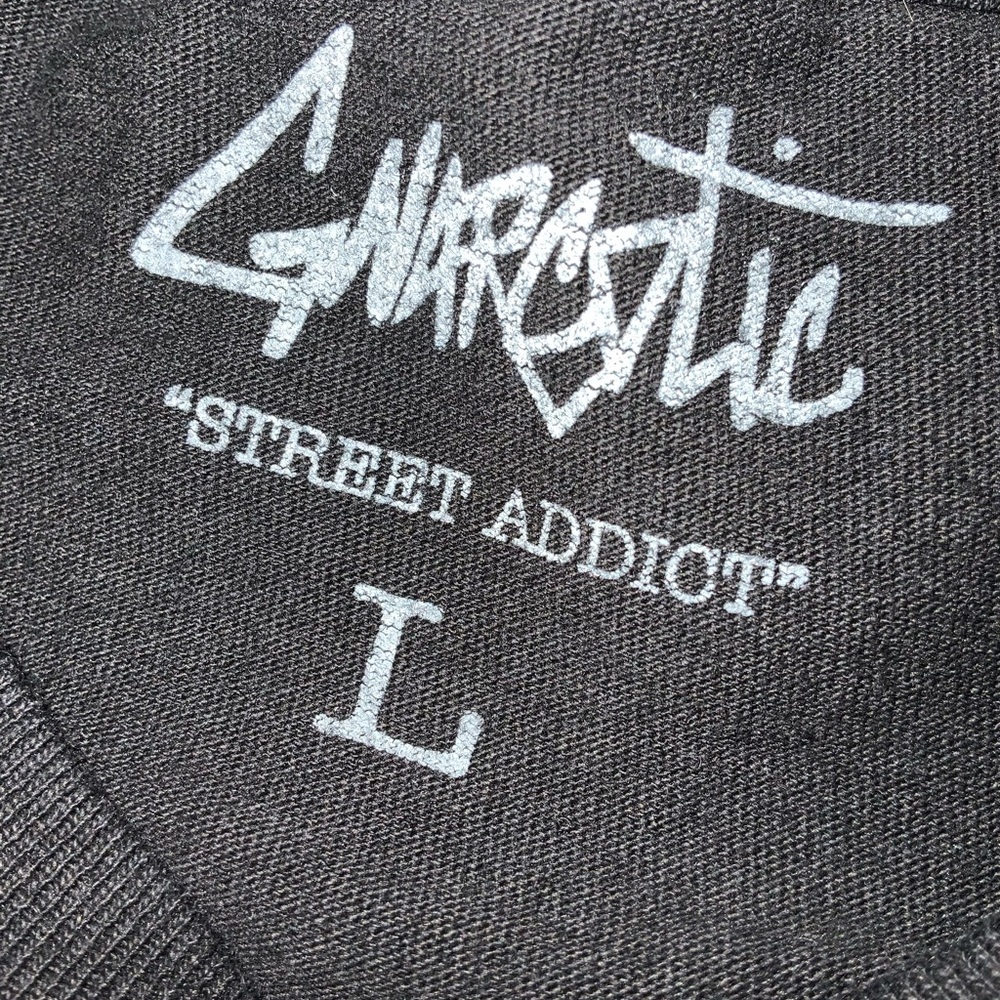 Gnarcotic Street Addict Lil Gnar Knife Tattoo Skull Skate Graphic T-Shirt - Picture 6 of 8